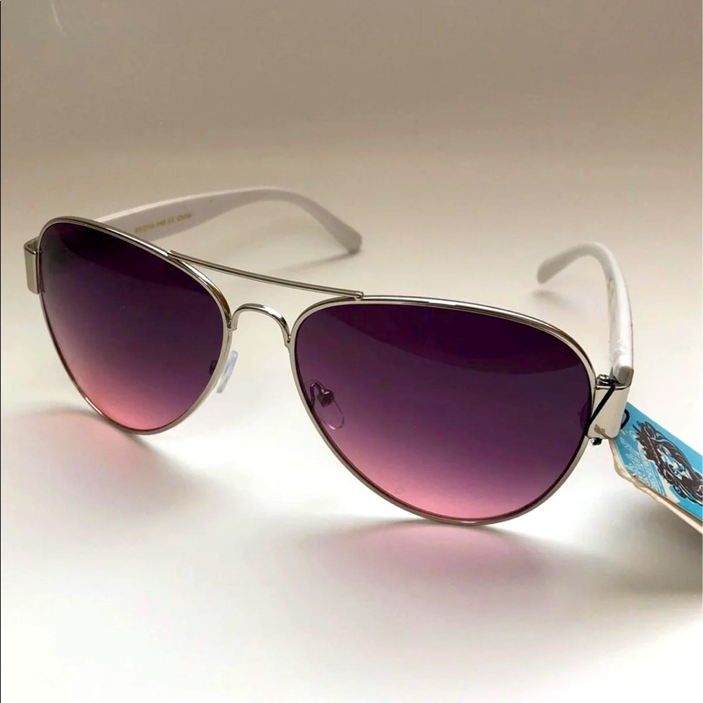 Purple aviator sunglasses